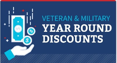 Veteran discounts available year round